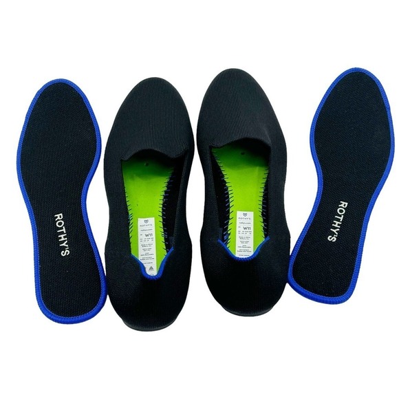 Rothy’s The Loafers Slip On Shoes Black Size W11 NWOB - Picture 7 of 11